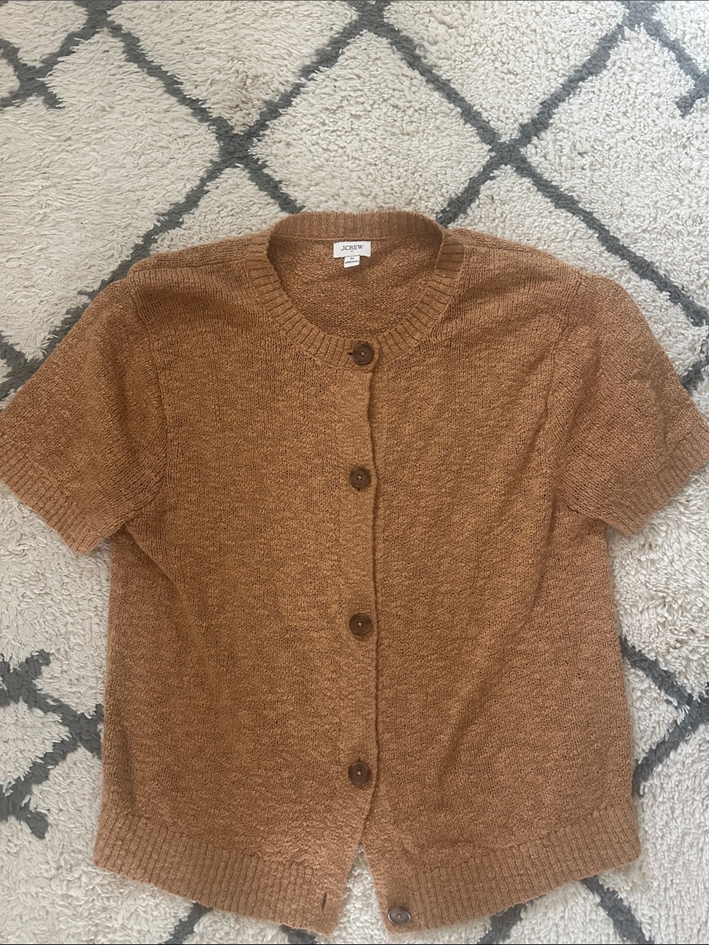 jcrew short sleeve sweater cardigan.  Sz M